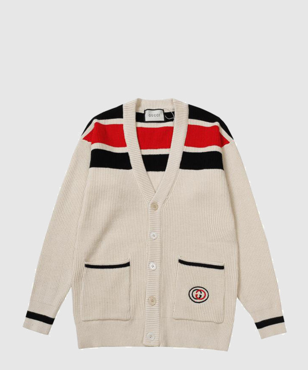 구찌 로고 니트 코트