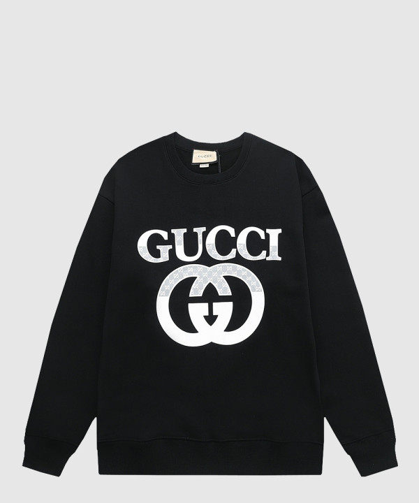 구찌 로고 프린트 면 톱