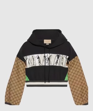 구찌 로고 긴팔 코트