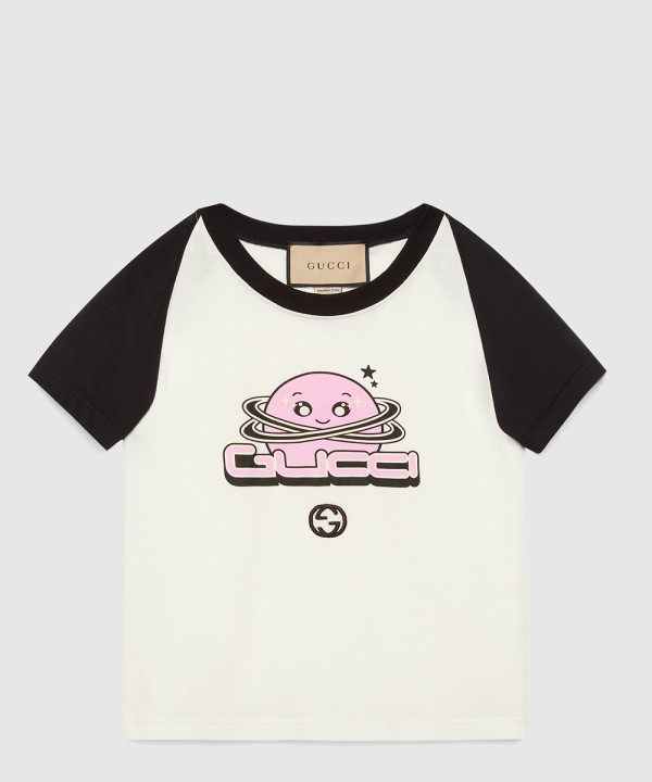 구찌 프린트 면 티셔츠