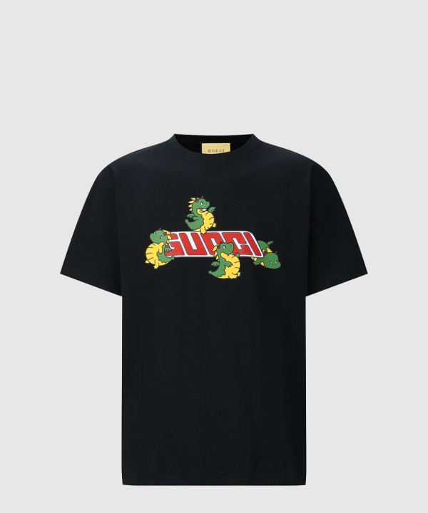 구찌 프린트 면 티셔츠