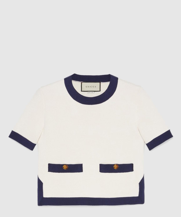 구찌 니트 크롭