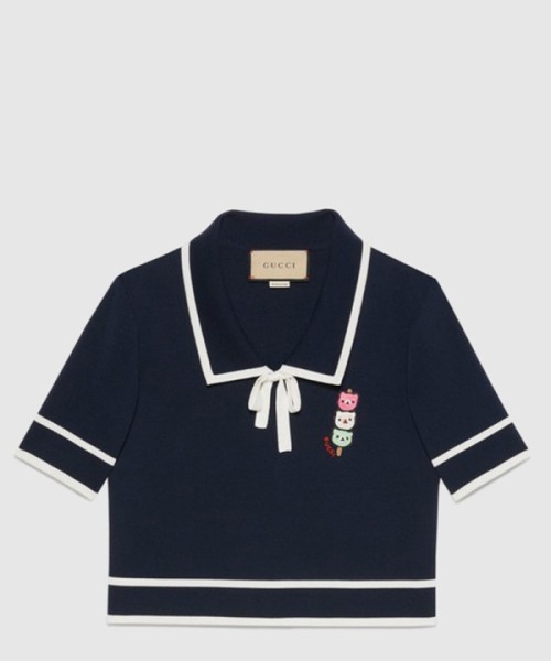 구찌 면 폴로 셔츠