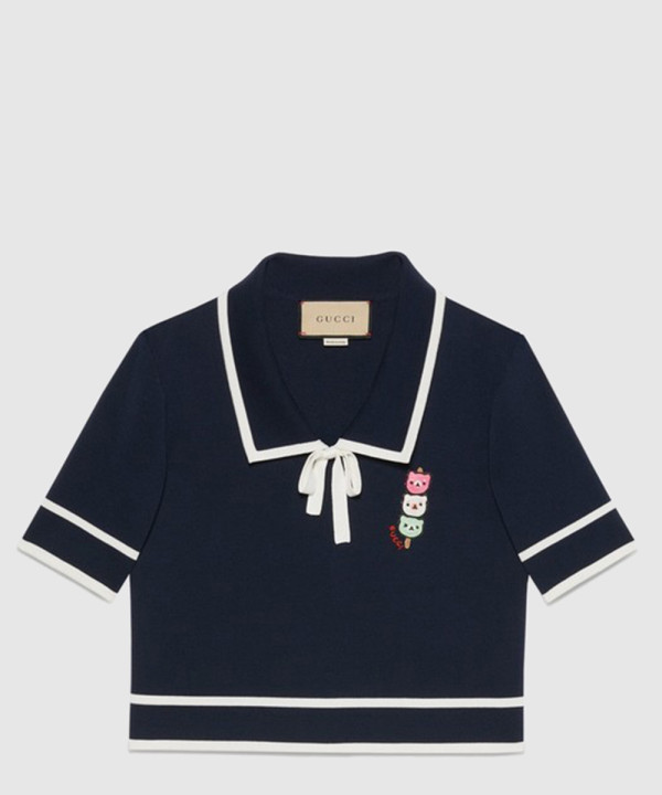 구찌 면 폴로 셔츠