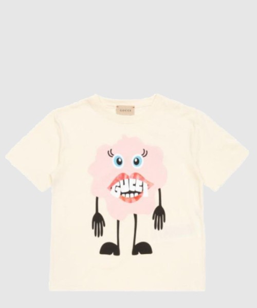 구찌 프린트 면 티셔츠