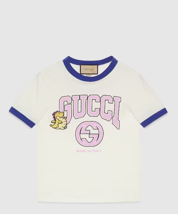 구찌 프린트 면 티셔츠