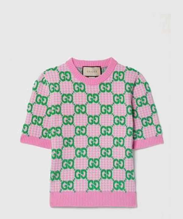 구찌 스웨터 울 자카드