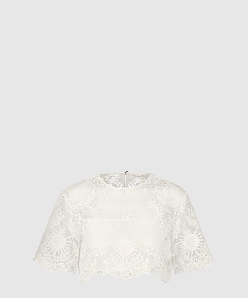 디올 크롭 반소매 탑