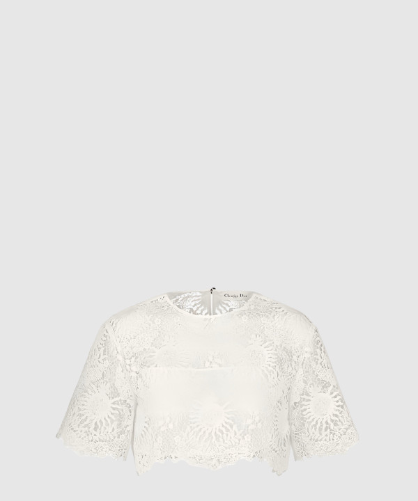 디올 크롭 반소매 탑