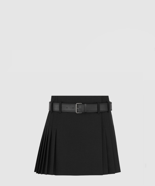 디올 벨트 쇼트 플리츠 치마바지