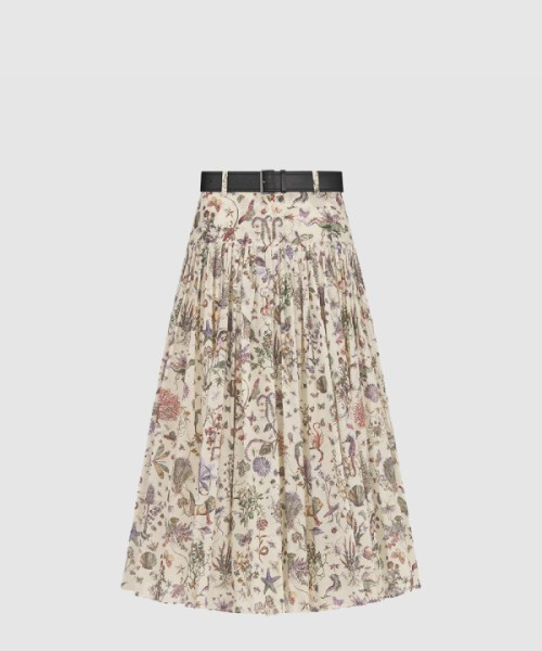 디올 벨트 미디 스커트