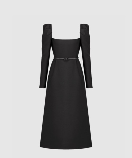 디올 벨트 미디 드레스