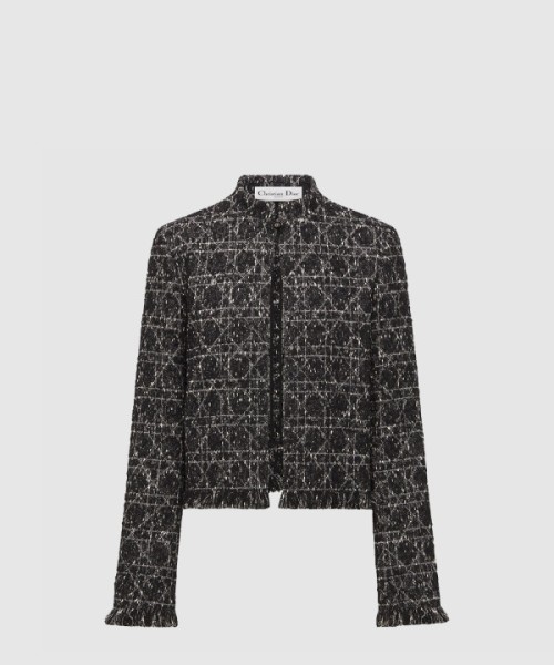디올 매크로까나쥬 크롭 재킷