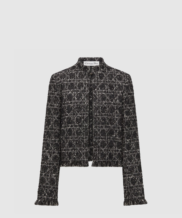 디올 매크로까나쥬 크롭 재킷