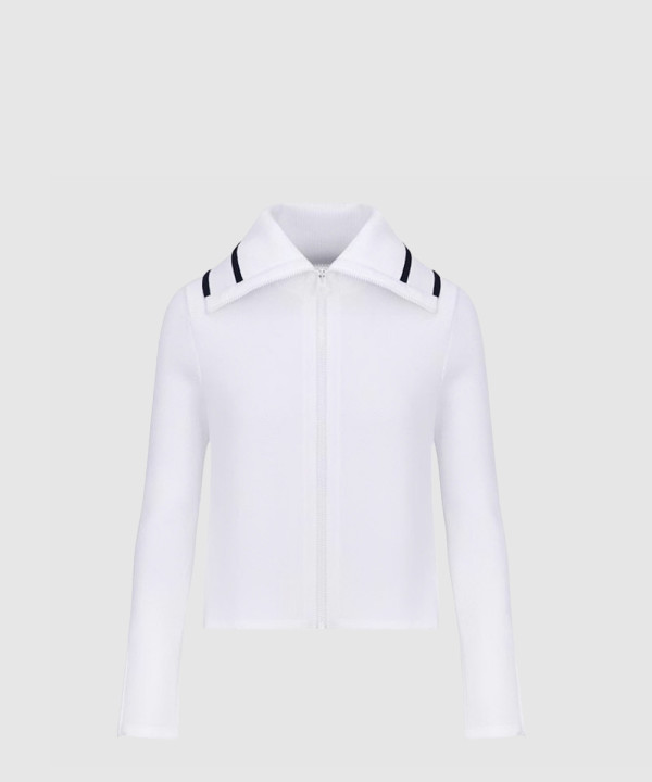 디올 리비에라 스탠드 칼라 크롭 자켓