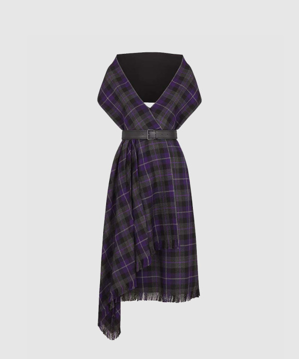 디올 벨트 미디 드레스