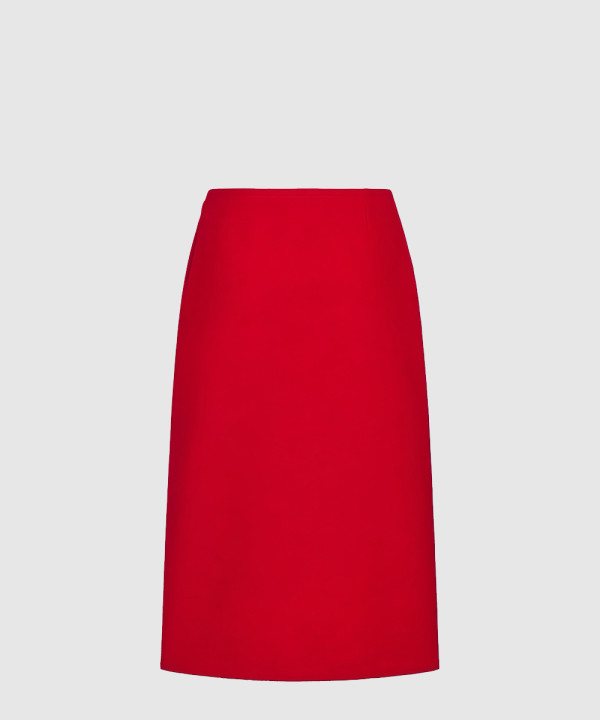 디올 미디 길이 스트레이트 컷 스커트