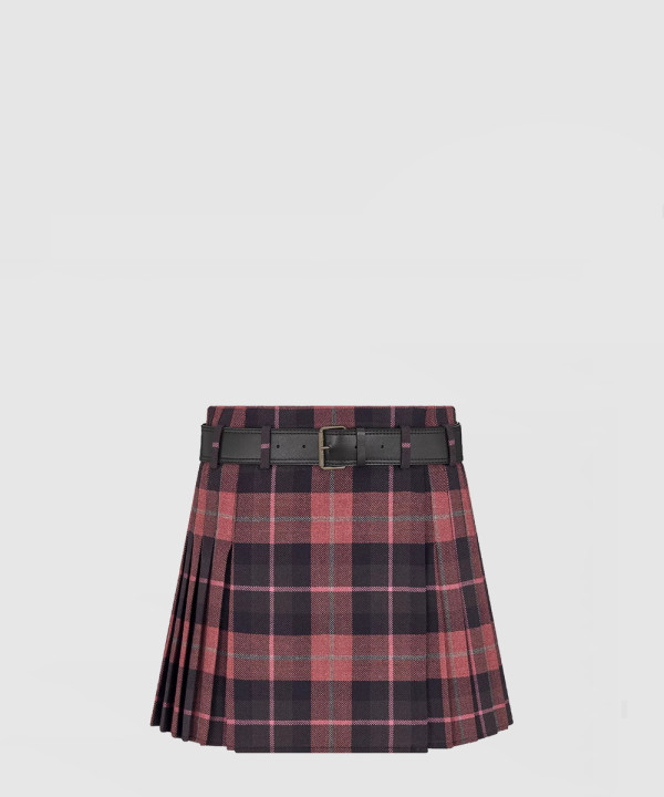 디올 벨트 쇼트 플리츠 치마바지