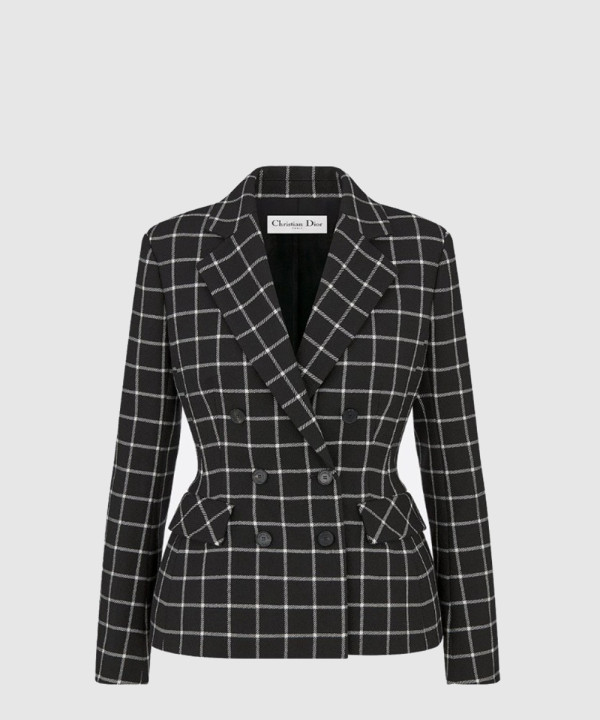 디올 로고 쇼트 코트