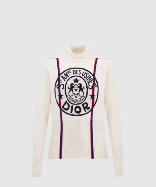 디올 프린트 니트 톱