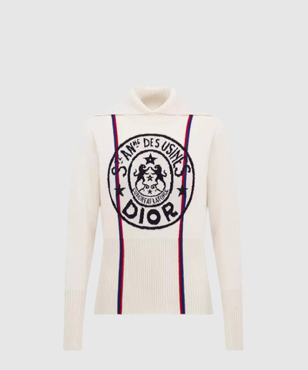 디올 프린트 니트 톱