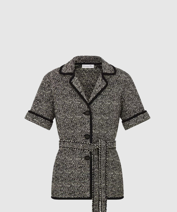 디올 로고 쇼트 코트