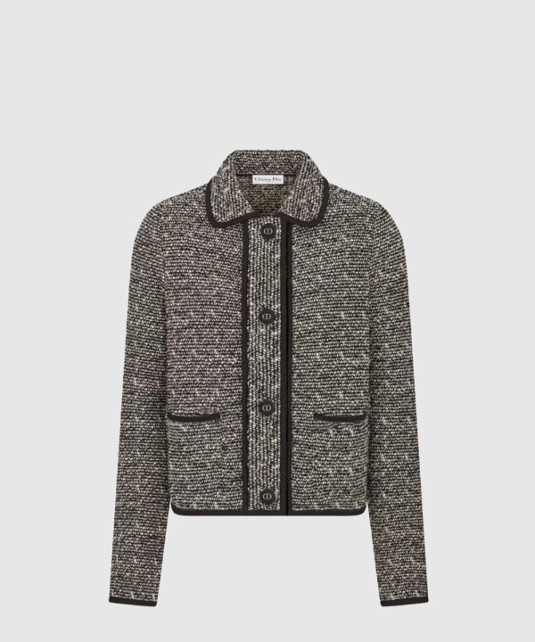 디올 로고 쇼트 코트