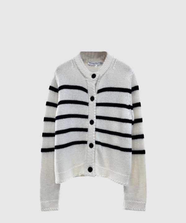 디올 로고 니트 코트