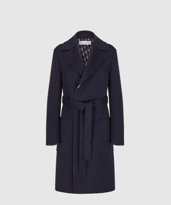 디올 로고 니트 코트