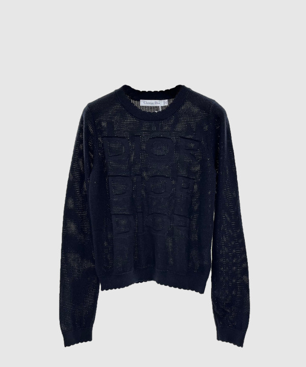 디올 로고 니트 상의