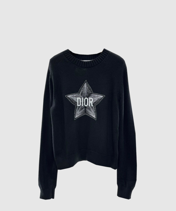 디올 로고 니트 상의