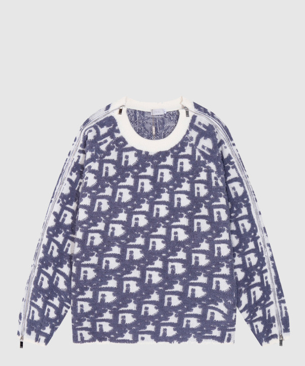 디올 로고 니트 상의