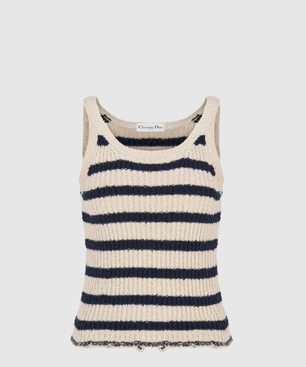 디올 프린트 니트 톱