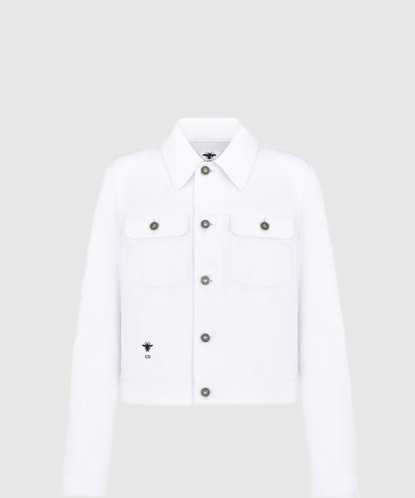 디올 로고 쇼트 코트