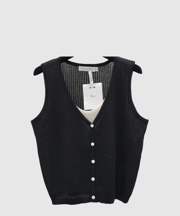 디올 로고 프린트 반팔