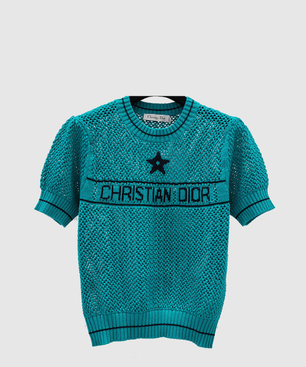 디올 로고 프린트 반팔