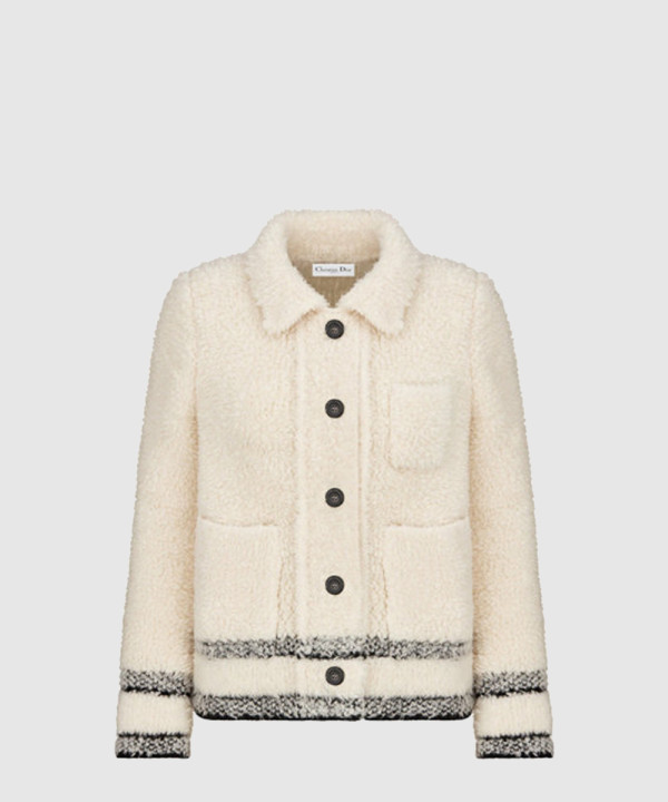 디올 로고 긴팔 코트