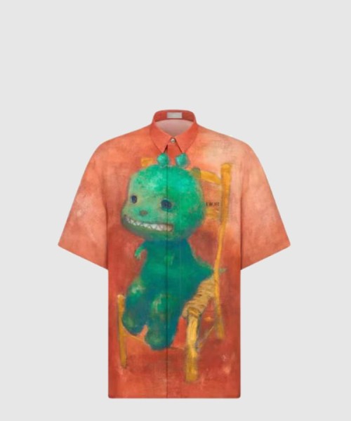 디올 로고 셔츠