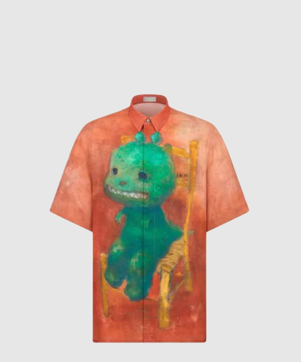 디올 로고 셔츠