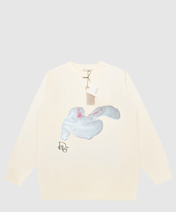 디올 로고 니트 톱
