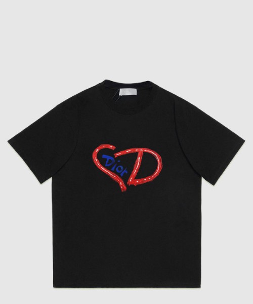 디올 로고 프린트 반팔