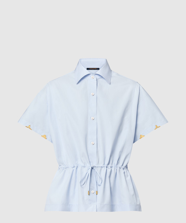 루이비통 드로스트링 웨이스트 코튼 포플린 셔츠