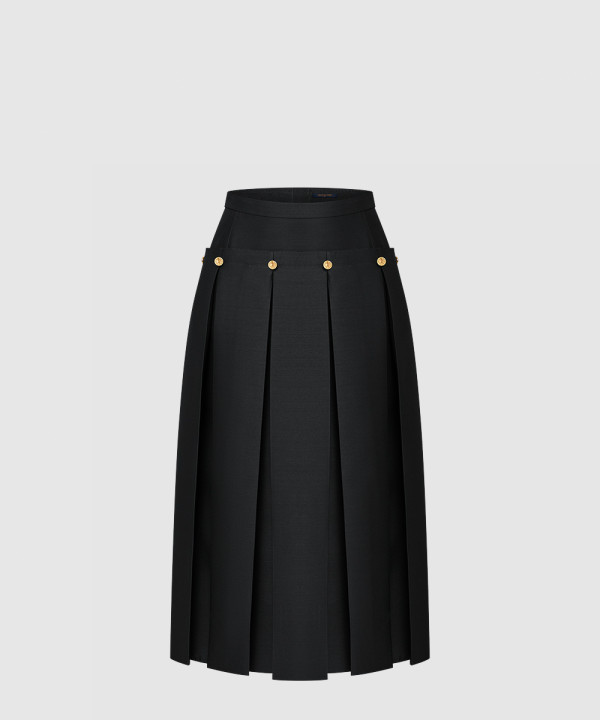 루이비통 박스 플리츠 스커트
