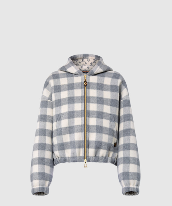 루이비통 더블 페이스 체크 집업 재킷