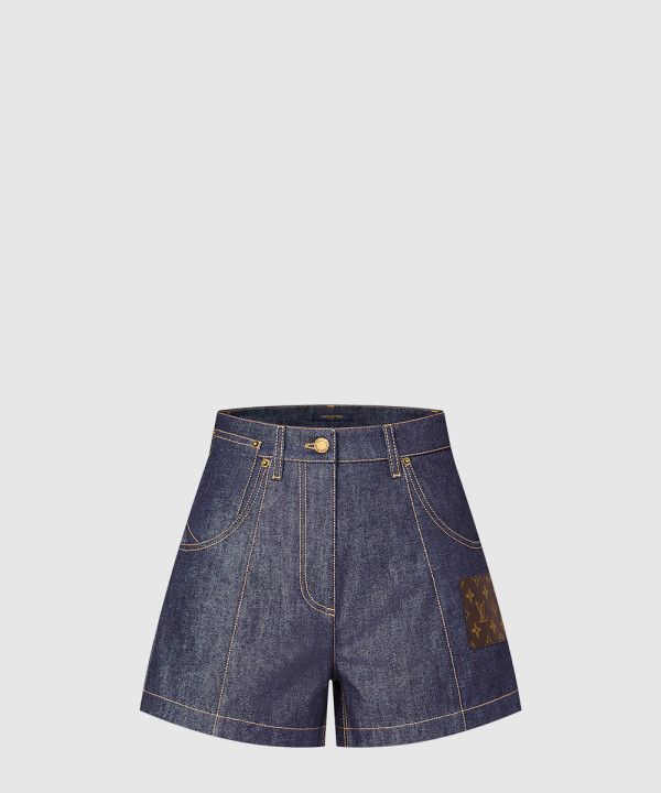 루이비통 하이웨이스트 데님 반바지