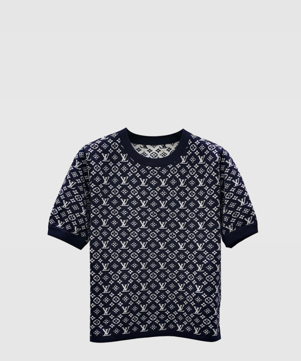 루이비통 프린트 니트 톱