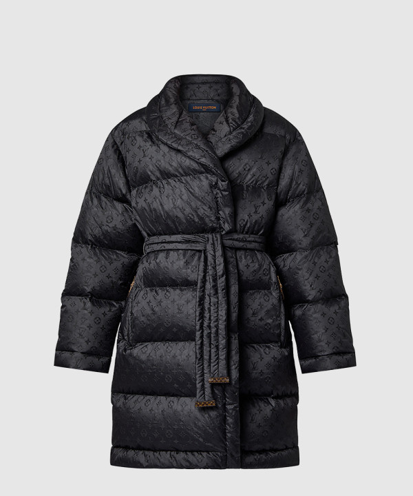 루이비통 로고 니트 코트