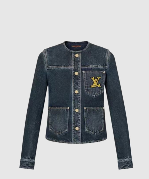 루이비통 로고 쇼트 코트