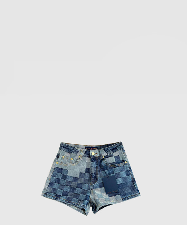 루이비통 로고 데님 반바지