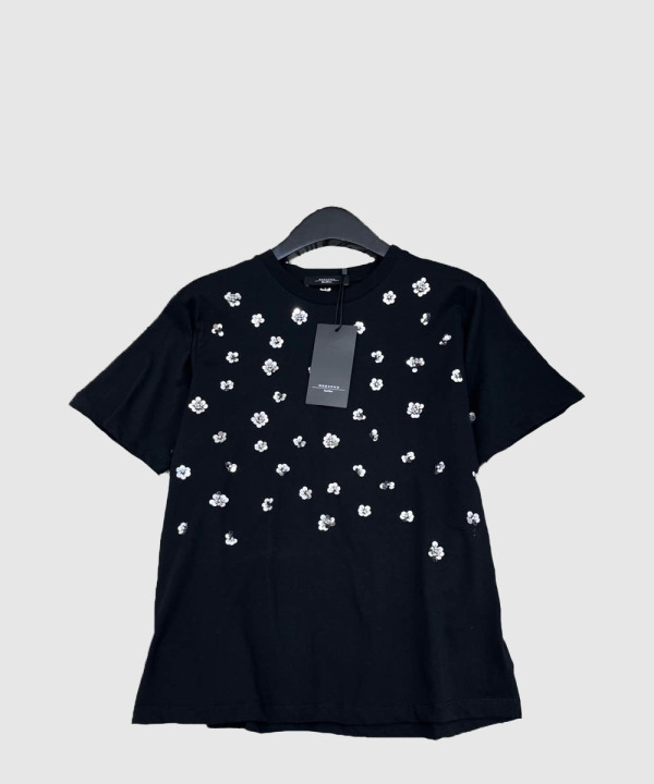 막스마라 로고 프린트 반팔